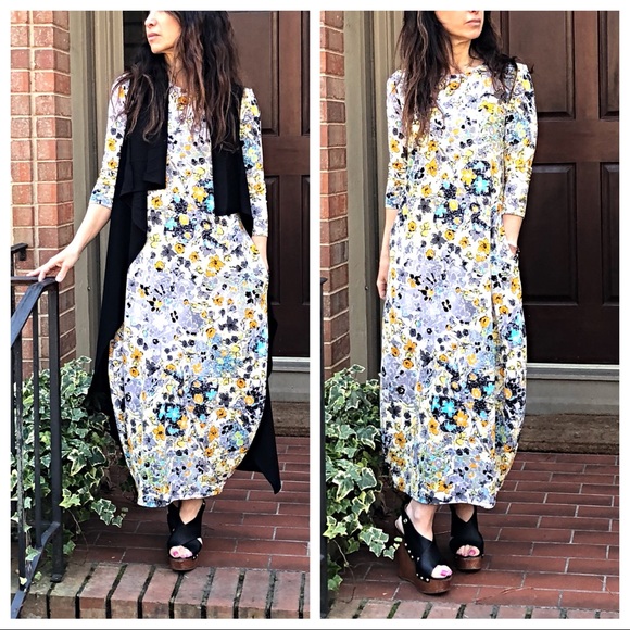 Spring floral loose fit side pockets bubble dress - Picture 7 of 8
